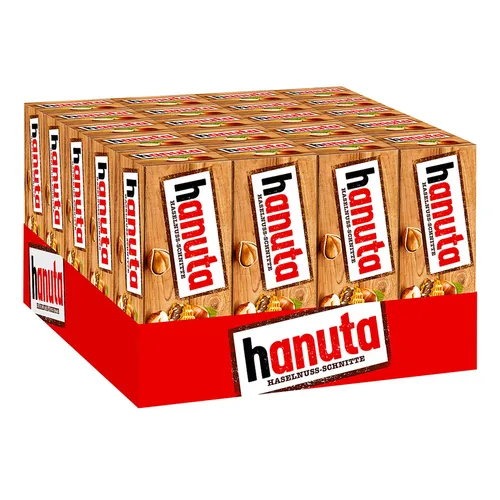 Ferrero Hanuta 10 Haselnussschnitten 220 g - Vorratspack - Lebensmittel Vorratspacks, ideal für lange Genussmomente mit dem einzigartigen, knusprigen Geschmack des Originals - perfekt für Schokoladenliebhaber!