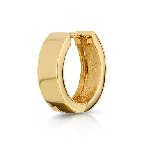 Einzel 375 Gelb Gold Klappcreolen Ohrringe 14,3 X 4,2mm - Elegante 9 Karat Gelbgold Creolen für jeden Anlass. Mit ihrem glänzenden Finish setzen sie stilvolle Akzente und sind der perfekte Begleiter für Ihr Outfit.