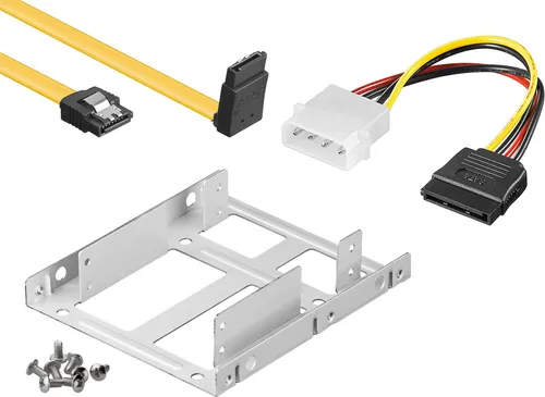 baytronic SSD Einbau-Kit für 2x SSD/HDD inkl. SATA 3 Kabel gewinkelt gedreht 0,5 m