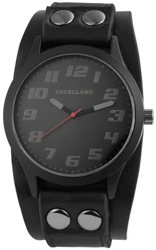 EXCELLANC Quarzuhr EX0304 Excellanc Herrenuhr mit Band aus Lederimitat, Damenuhr Lederimitat