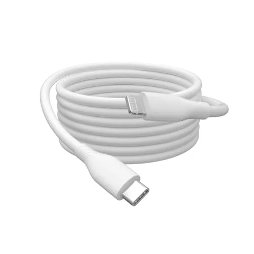 DIGITUS Ladekabel – USB C auf Lightning – 1 m – 480 Mbit/s USB Kabel 60 W 3 A – Flexibler Silikonmantel mit Knickschutz – MFI-Zertifiziert für Apple Geräte – Weiß