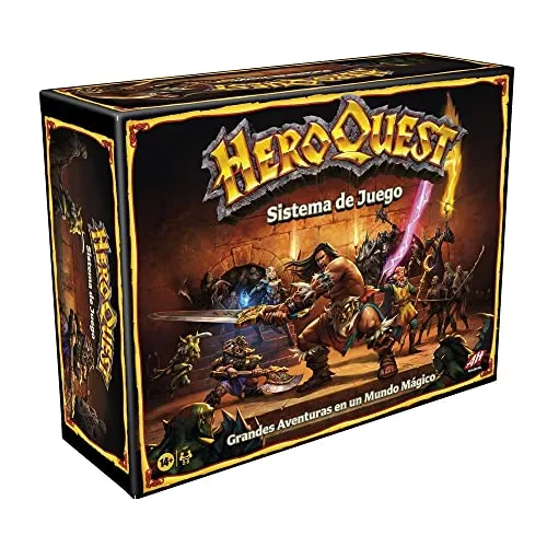 Hasbro Gaming Avalon Hill - HeroQuest Game, Dungeon Adventure für 2-5 Spieler ab 14 Jahren, strategisches Abenteuer mit über 65 Miniaturen und unbegrenzten Quests