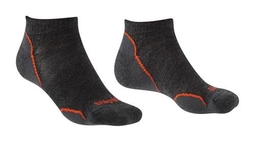 Bridgedale Herren Hike Ultralight T2 Merino Performance Low Anthrazit/Orange, Größe M