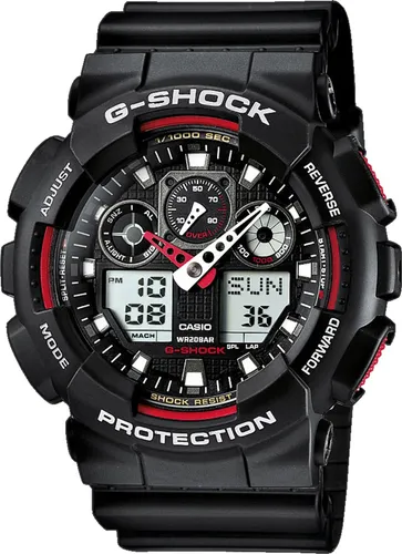 CASIO G-SHOCK GA-100-1A4ER Herrenuhr in rot von CASIO