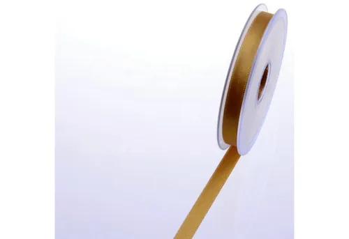 Deko AS Dekoband Satinband gold - 9 mm Breite auf 25 m Rolle - 43109 304-R