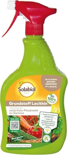 Solabiol Lecithin Spray, 1 l - Natürliche Pflanzenpflege - Effektive Unterstützung für Obst, Gemüse und Zierpflanzen: Das anwendungsfertige Lecithin Spray fördert die Pflanzenstärkung und hilft, Pilzkrankheiten zu bekämpfen. Ideal für den ökologischen Gartenbau.