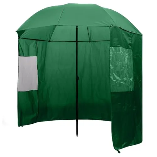 vidaXL Angelschirm 240x210cm - Sonnenschirm mit 100% wasserdichten Seitenwänden, ideal für Angler, die Komfort und Schutz bei jedem Wetter suchen.