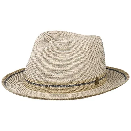 Mayser Fabrice Zechbauer Hut Leinen Hanf Fedora Made in EU Herren Sommer beige L (59-60 cm)