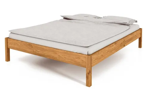 byoak Bett VENTO-A 120 x 200 aus Massivholz, ohne Kopfteil, Naturgeölt