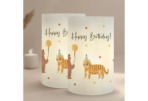 MeinBaby123® Papierdekoration 10 Kindergeburtstag Windlichthüllen, Teelicht Banderolen, Kindergeburtstag Deko, Party Deko Mädchen, Party Deko Jungs