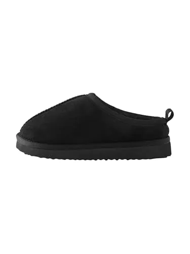 NEXT Jungen Standard Flauschige Pantoffeln Schwarz 29
