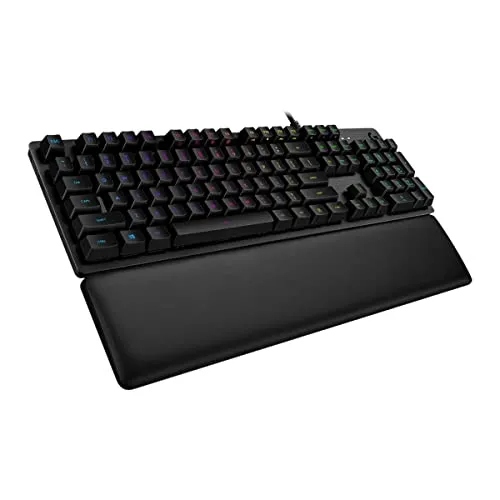 Logitech G513 - Mechanische Gaming-Tastatur mit GX-Brown Switches, RGB-Beleuchtung und Memory Foam Handballenauflage für ein unvergleichliches Gaming-Erlebnis