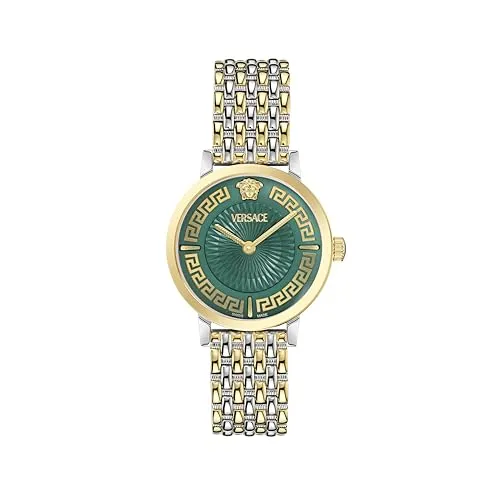 Versace Quarzuhr GRECA FORTUNA VE0A00325 - Elegante Damenuhr mit Swiss Made Qualität, Edelstahlarmband und Wasserdichtigkeit bis 5 bar – perfekt für festliche Anlässe.