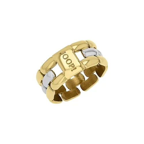 JOOP! Damenring aus Edelstahl, Bicolor, 9 mm - Eleganter Ringe für Damen aus hochwertigem Edelstahl, ideal als Geschenk in Schmuck Geschenk Box, mit 9 mm Breite für stilvolle Akzente.