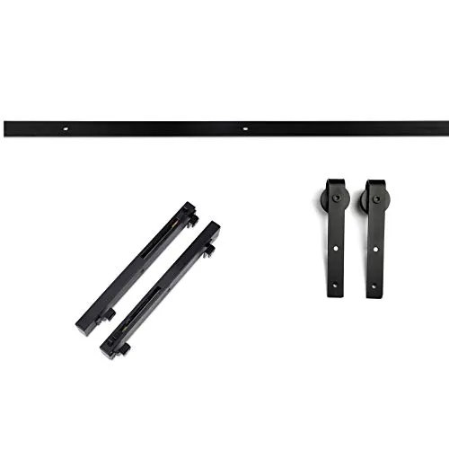 Schiebetüren Set LOUNGE-1 2 m mit Soft-Close von Sotech - Hochwertiges Schiebetüren Set LOUNGE-1 2 m in Schwarz. Ideal für schwere Holzschiebetüren bis 100 kg. Mit Soft-Close-Funktion für sanftes Schließen und zusätzlicher Aushängesicherung für mehr Sicherheit.