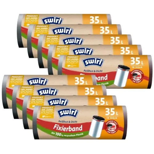 9x Swirl Fixierband Müllbeutel 35L (10 stk./Rolle) von Swirl