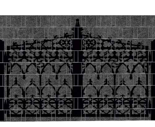 zaunzu Sichtschutzstreifen GATE - Bedruckter Sichtschutz 2,5m x 1,8m, (1 Rolle, Motivdruck Sichtschutzstreifen), Einfarbiger Druck für Doppelstabgitter