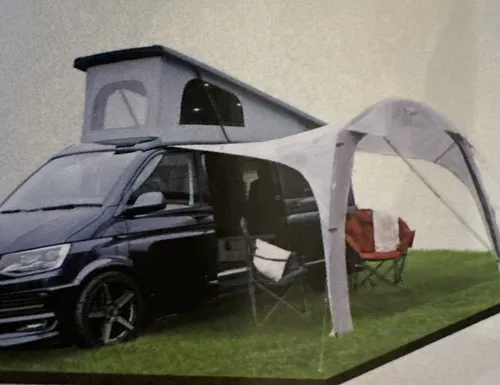 Vango AirBeam Sky Canopy Sonnensegel 2,5m für Wohnwagen und Campmobile - Caravan-Zubehör mit blitzschneller Montage in unter 5 Minuten, ideal für windgeschützte Abende und vielseitig einsetzbar an Fahrzeugen von 180 - 260 cm.