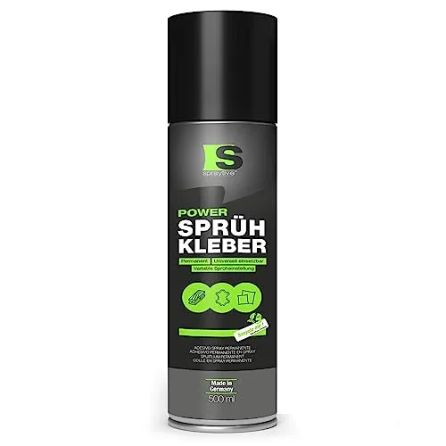 Spraytive 1 x 500ml Power Sprühkleber: Für Textilien, Vlies, Schaumstoff, Leder, Dachhimmel, Teppich, Papier & mehr