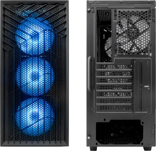 CoolBox PC Gaming GA300 Grid Line, Tower, PC, Schwarz, ATX, micro ATX, Mini-ITX, Acrylnitril-Butadien-Styrol (ABS), SPCC, Gaming