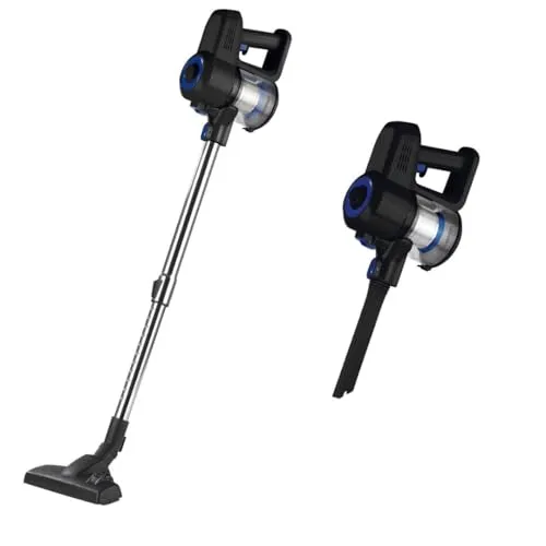 CLEANmaxx Akku-Zyklon-Staubsauger - Beutelloser 2-in-1 Handstaubsauger mit rotierender Power-Rotation Düse und 800 ml Staubbehälter - flexibles Saugen für alle Oberflächen und einfache Handhabung durch verstellbares Teleskoprohr.