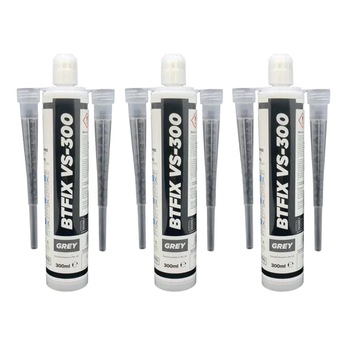 3x Verbundmörtel BTFIX VS300ml Styrolfrei Injektionsmörtel Klebemörtel 6 Mischer