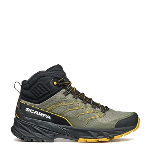 Scarpa Rush 2 Mid GTX Herren Wanderschuhe - Oliv Dunkelgrün 42 - Wanderschuhe mit GORE-TEX®-Technologie für wasserdichten Schutz und optimale Atmungsaktivität, ideal für anspruchsvolle Wanderungen.
