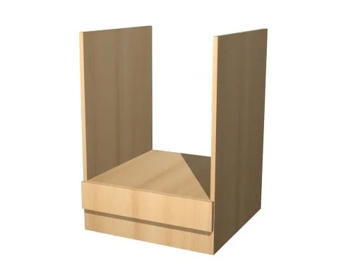 Herdumbauschrank 60 cm - Buche – Namu - Küchenregal ohne Arbeitsplatte, ideal zur Integration Ihrer Herd-Backofenkombination in bestehende Küchen. Robuste Buche Nachbildung, schnelle Montage und durchdachte Konstruktion für mühelosen Selbstaufbau.