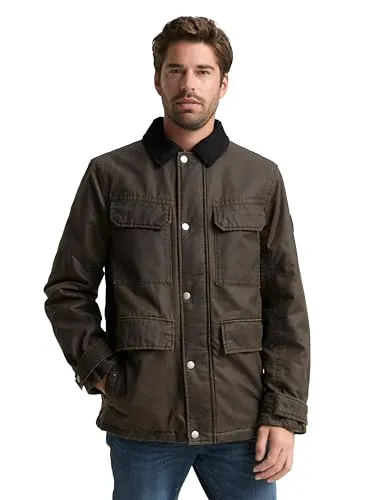 TOM TAILOR Herren Feldjacke mit aufgesetzten Taschen