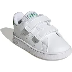 adidas Sportswear ADVANTAGE LIFESTYLE COURT Schuh - Sneaker in Größe 23,5 EU, mit praktischem Klettverschluss für einfaches An- und Ausziehen und stylischem Design in Cloud White/Green/Core Black.