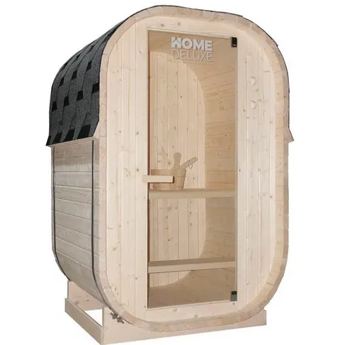 XL Luxus Outdoor Fasssauna 194x120 SET