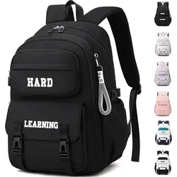 Schwarzer Schulrucksack für Mädchen – Wasserdichter Teenager Rucksack mit großem Stauraum - Stylischer Schulrucksack für Mädchen, aus robustem, wasserdichtem Material. Mit geräumigem Hauptfach und gepolstertem Laptopfach für bis zu 15,6 Zoll. Ideal für Schule, Freizeit und Reisen.