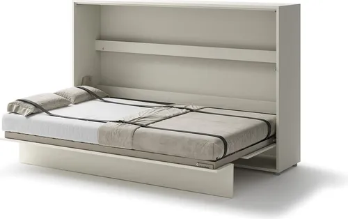 Schrankbett 120 x 200 Horizontal BC-05 Kaschmir von LENART BED CONCEPT - Das LENART BED CONCEPT Schrankbett bietet flexible Nutzung: In Sekunden verwandeln Sie jeden Raum in ein komfortables Schlafzimmer. Mit sicherem, stabilen Design und SoftClose-System für geräuschloses Schließen.