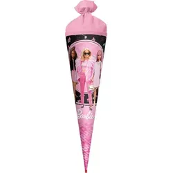 ROTH Schultüte groß Barbie 70 cm rund Filzverschluss ROT(H)-Spitze Zuckertüte Schulanfang - Bunt