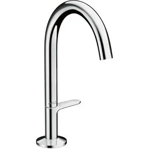 AXOR Waschtischarmatur One Select 170, chrom - Elegante Hochdruck-Armatur mit Push Open Ablaufgarnitur, bietet Komfort durch CoolStart-Funktion und großzügigen Abstand für mehr Bewegungsfreiheit. Ideal für modernes Bad-Design.
