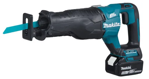 Makita DJR 187 RT1 - Akku Reciprosäge 18 V, inklusive 5,0 Ah Akku und Ladegerät, leistungsstark und vielseitig für präzise Schnitte