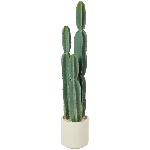 HOMCOM Kunstpflanze Kaktus 111 cm - Natürliche Deko für Ihr Zuhause - Realistischer Kaktus aus hochwertigem EVA, ideal für Wohnzimmer, Büro oder Garten. Pflegeleicht und sofort einsatzbereit, bringt er frisches Grün in jeden Raum.