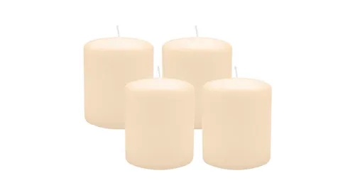 Kopschitz Kerzen Stumpenkerze 4er Set Stumpenkerzen/Adventskranzkerzen Vanilla Ø 100 x 120 mm