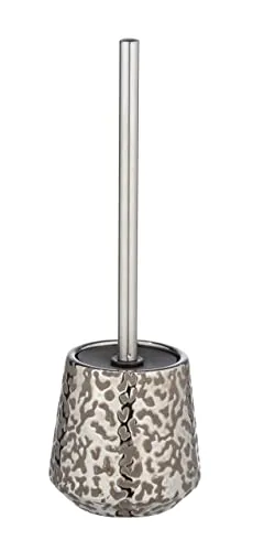 Wenko WC-Garnitur Burgos aus Keramik - WC-Bürsten & Halter, edles Design aus hochwertiger Keramik mit extravaganten Akzenten und hygienischer Reinigung durch robuste Bürste.