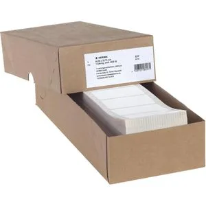 Herma Endlosetiketten 8207, 1-bahnig, 68,58 x 35,7 mm - Etiketten für Nadeldrucker, selbstklebend mit hervorragender Haftung. 4.000 Stück in weiß, ideal für präzisen Druck und störungsfreien Lauf.