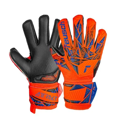 REUSCH Kinder Torwarthandschuhe Attrakt Silver Junior in orange von Reusch