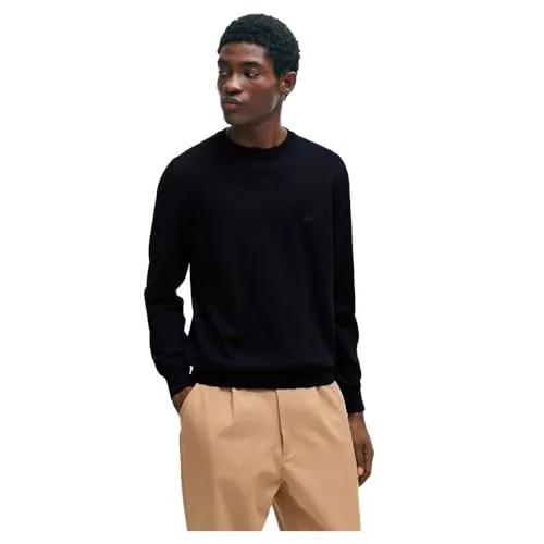 BOSS Herren Pacas-L Pullover aus Baumwolle mit Logo-Stickerei Dunkelblau XXL