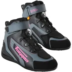 Furygan V4 Easy D3O Vented Damen Schuhe - Schwarz/Grau/Pink - 41 EU - Motorradstiefel mit innovativen D3O®-Knöchelprotektoren für maximalen Komfort und Sicherheit. Perfekt belüftet für heiße Tage, ideal für Motorradfahrer und Freizeit.