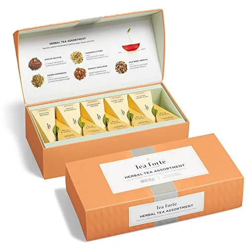 Tea Forte Kräutertee Petite Presentation Box mit 10 Pyramiden, Herbal Tea Assortment Box by Tea Forté