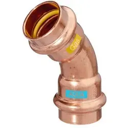 AQUAGAS Pressfitting Bogen 45 Grad, i/i 22 mm