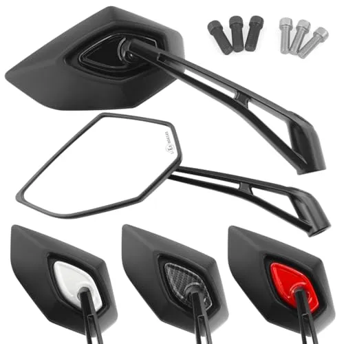 Area1 Motorradspiegel Set - E-geprüft für Roller und ATV - Hochwertige Motorrad-Seitenspiegel von Area1, ideal für 95% aller Motorroller und Motorräder. Mit 2 Jahren Austauschgarantie und modernem Design – für Sicherheit und Stil auf der Straße.