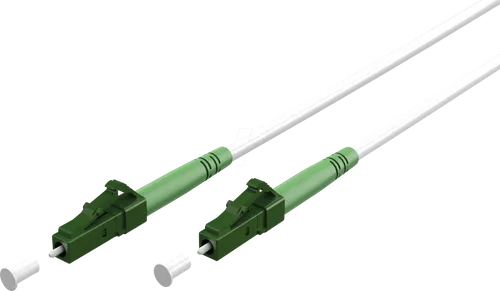 GOOBAY 59590 - Simplex LWL Patchkabel, LC-APC (8°)<>LC-APC (8°),weiß, 20 m