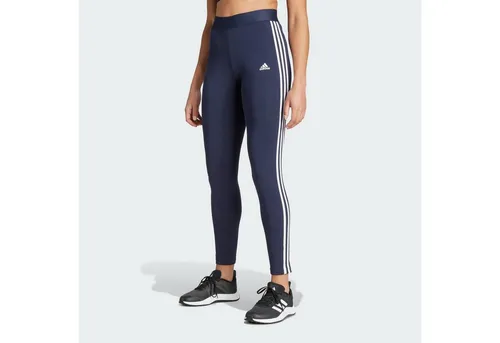adidas Damen 3 Stripes Leggings - Legend Ink/White, S - Leggings & Tights mit figurbetontem Schnitt und sichtbarem, elastischem Bund für optimalen Komfort und Bewegungsfreiheit.