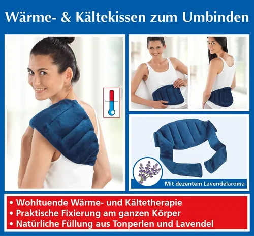 Wärme und Kältekissen zum Umbinden