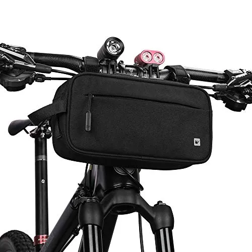 Rhinowalk Fahrrad Lenkertasche, Fahrradtasche vorne Lenker, Multifunktional Wasserdicht Mountainbike Fahrradkorb Fahrrad Rahmentasche Umhängetasche Professionelles Fahrradzubehör